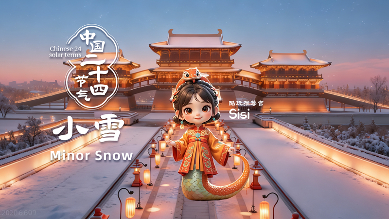 Die Sch?nheit der Jahreszeiten: leichter Schneefall